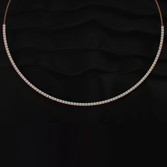 Diamond Tennis Necklace with Round Brilliant Cut