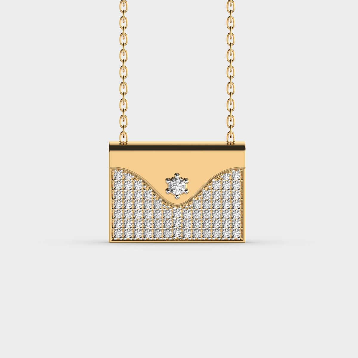 Special Message For You Engraveable Diamond Necklace