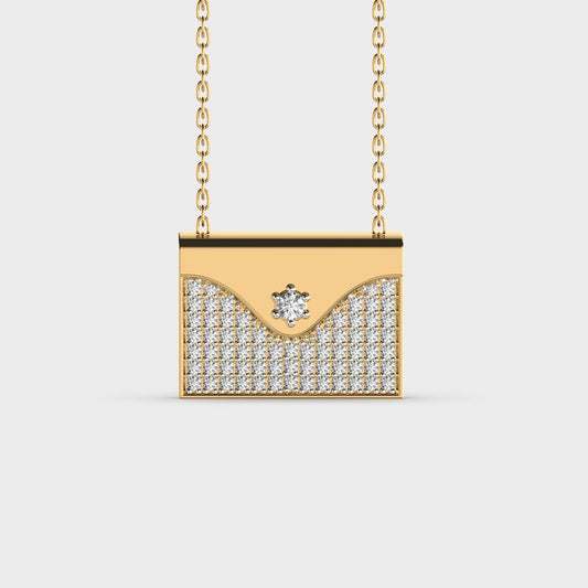 Special Message For You Engraveable Diamond Necklace