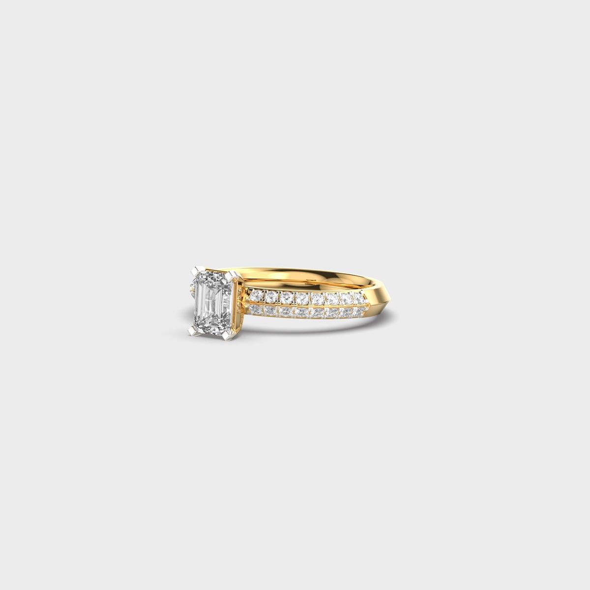 Emerald Essence Diamond Ring - View 2