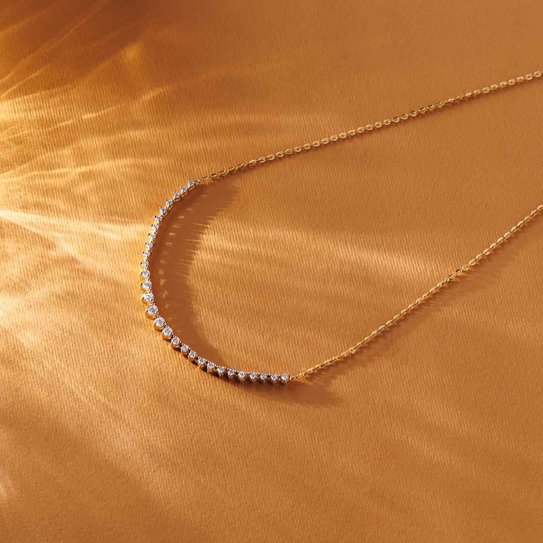 Queens Diamond Cluster Necklace For Women