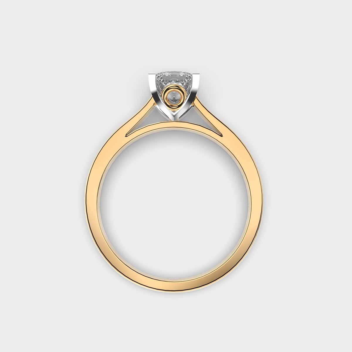 Princess Cut Solitaire Diamond Ring - View 4