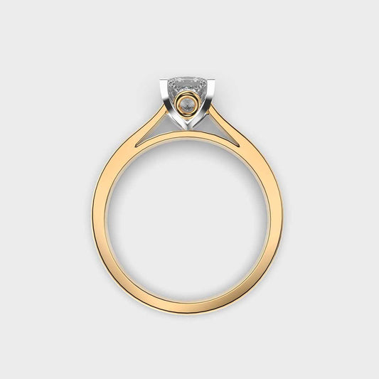 Princess Cut Solitaire Diamond Ring - View 4
