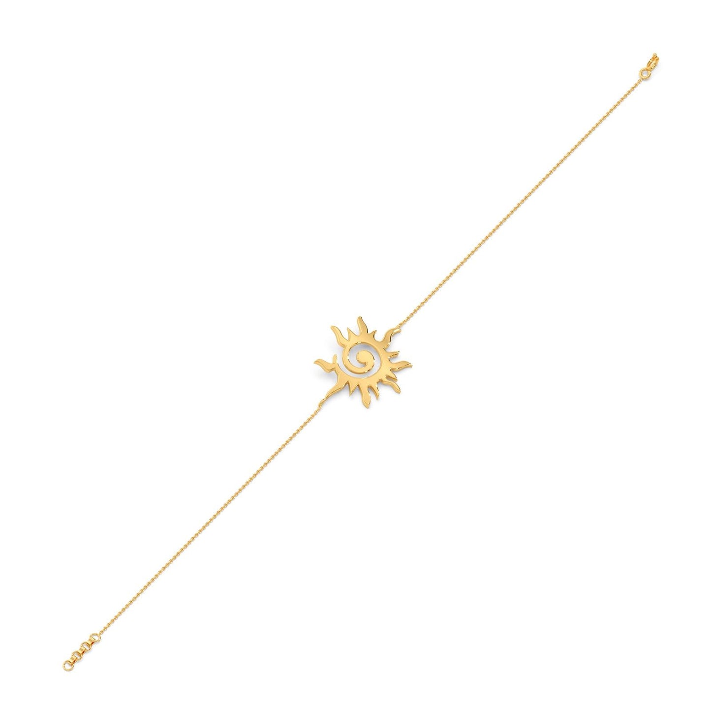 Kinetic Sun Plain Gold Chain Bracelet