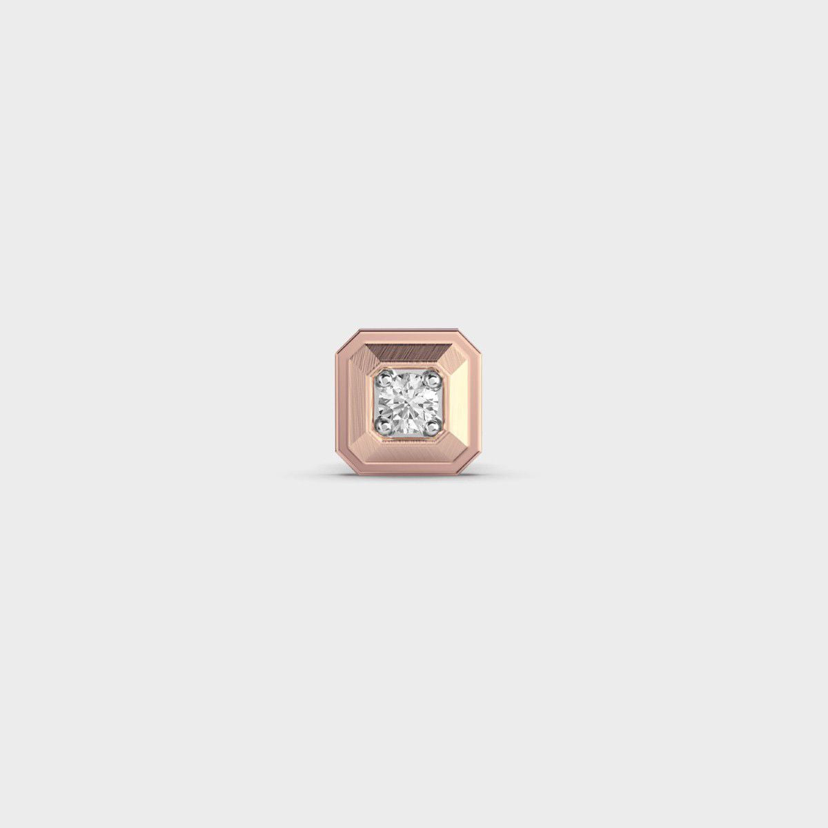Octagonal Diamond Glamour Studs For Men
