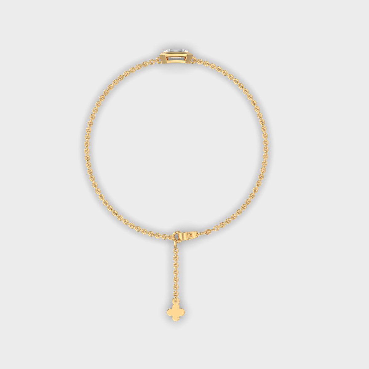 Minimal Emerald Diamond Bracelet