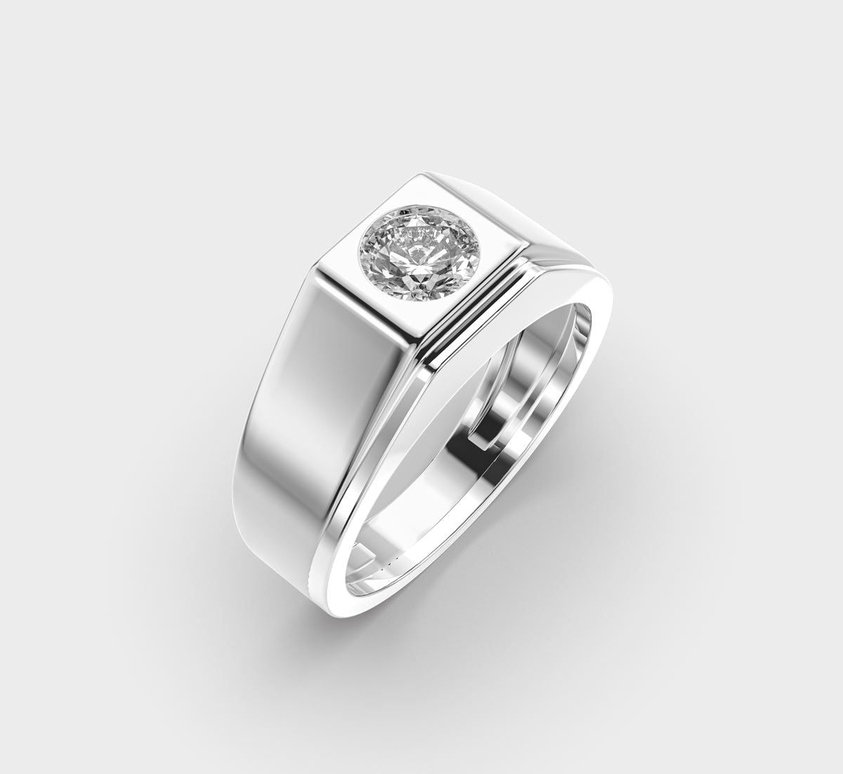 Classic Round Diamond Band for Men - View 8