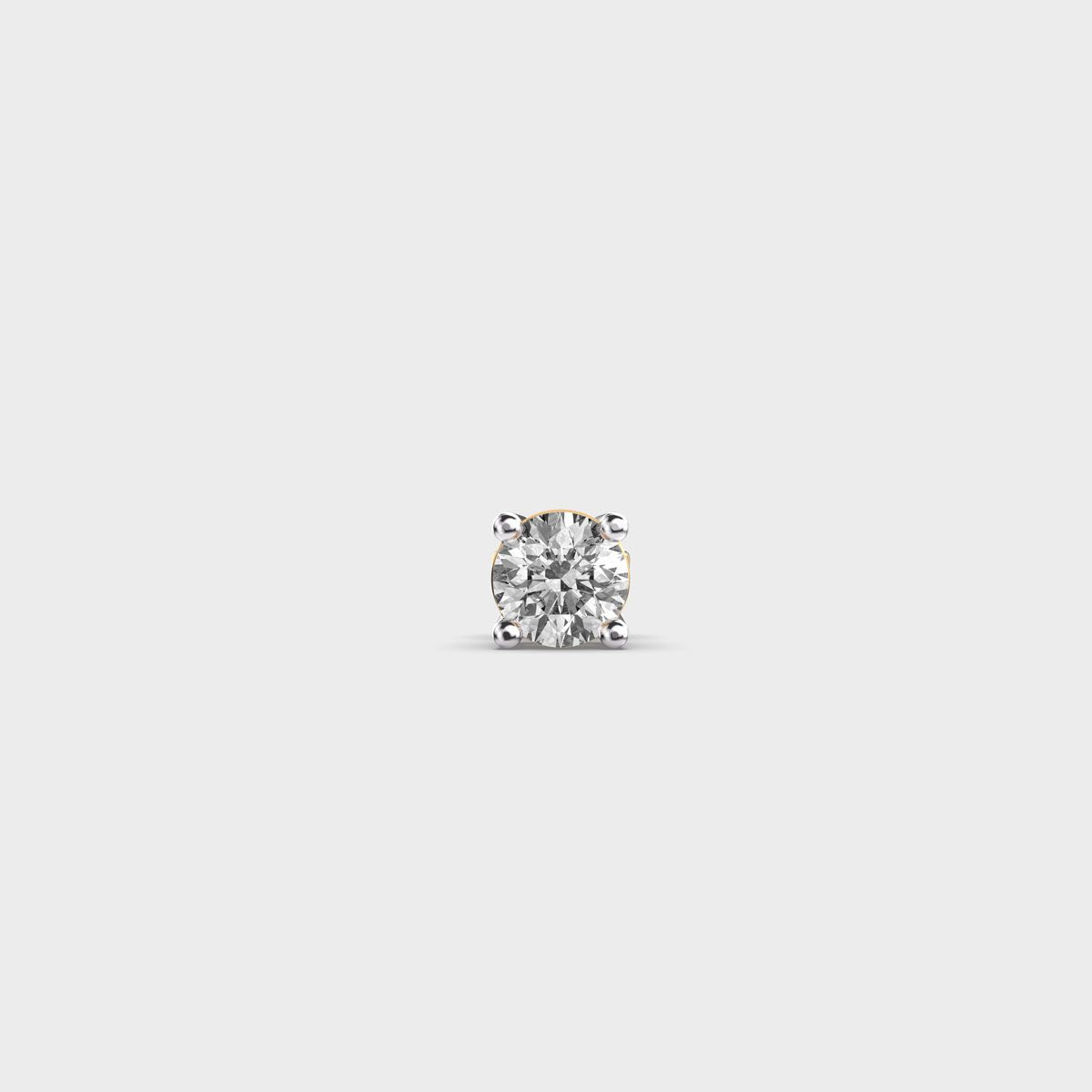 Stellar Polaris Round Diamond Stud For Men