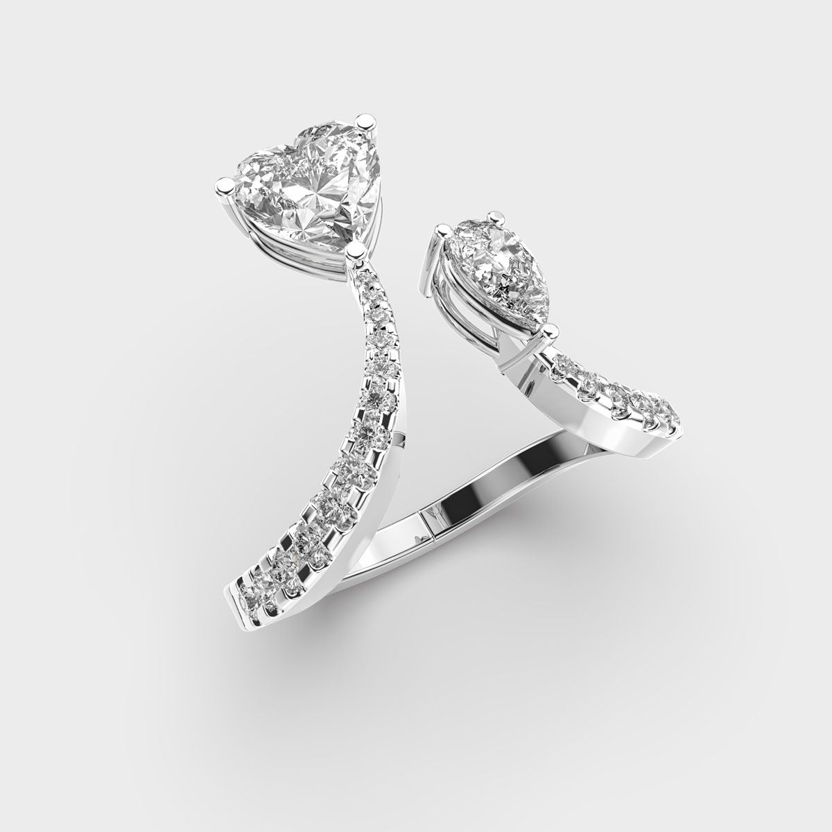 Rising Heart Diamond Ring - View 9