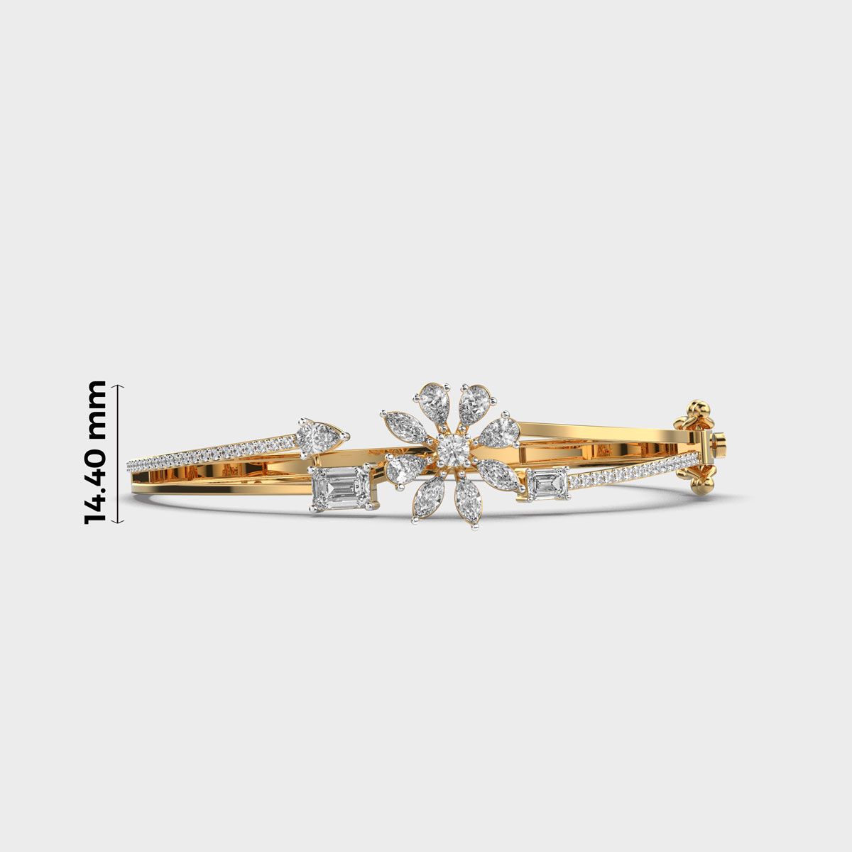 Floral Charm Diamond Bracelet