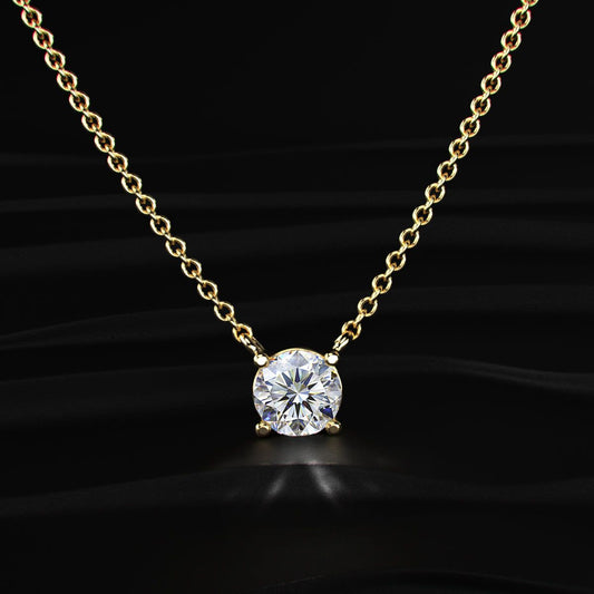 2ct Round Diamond Solitaire Necklace