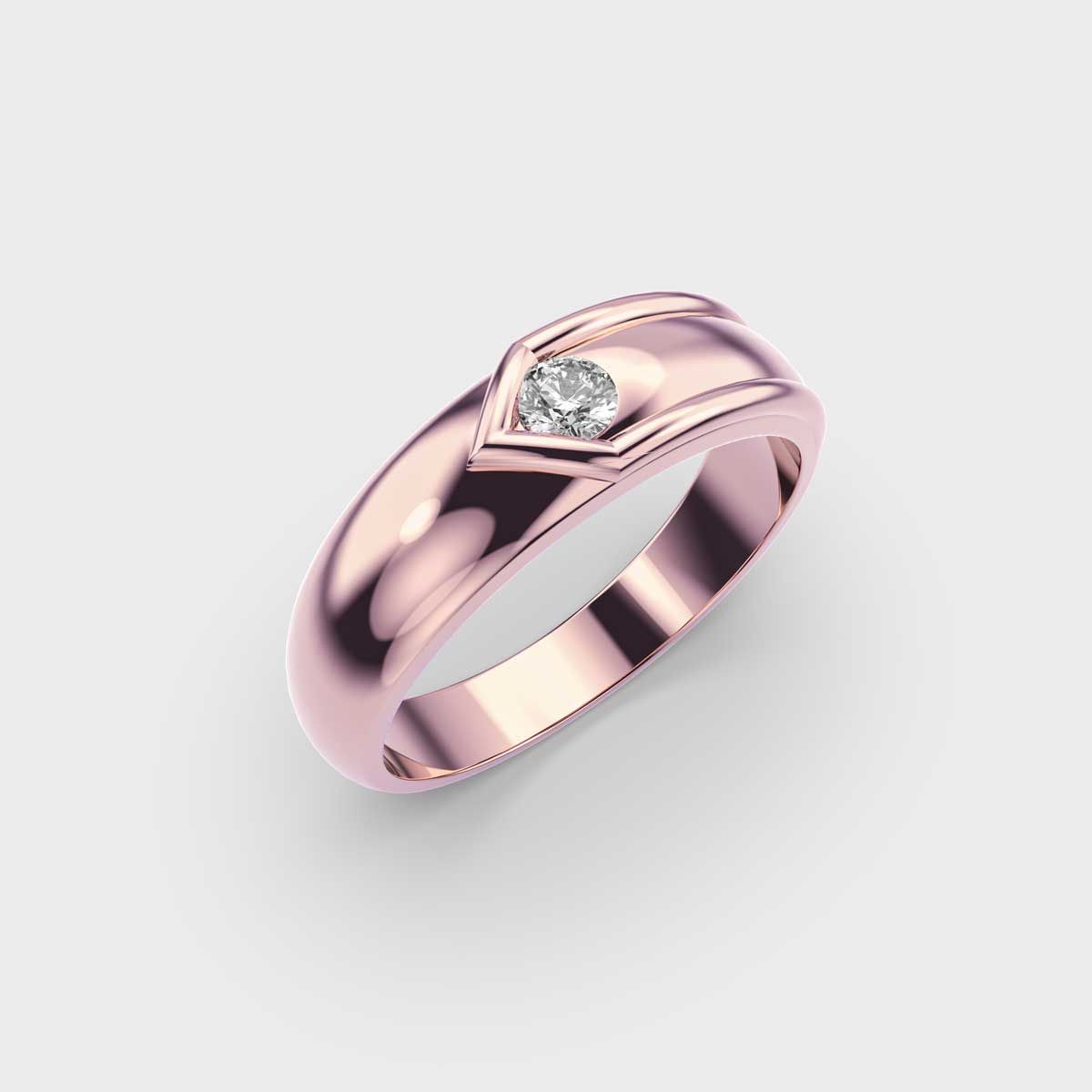 Modern Diamond Band Ring For Men - View 2