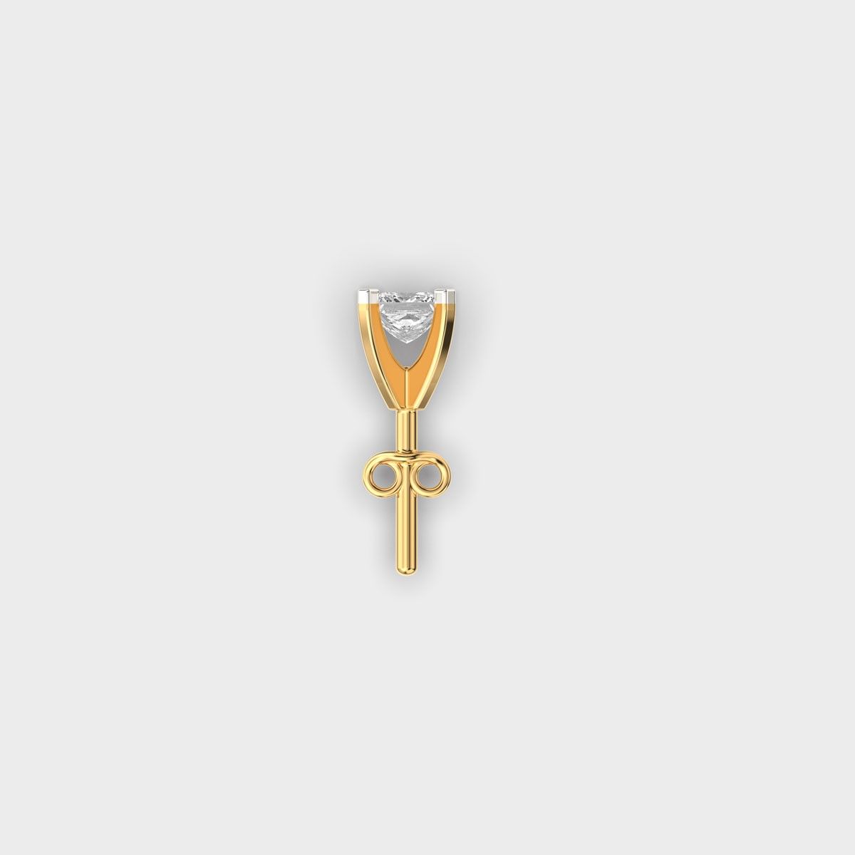 Nova Princess Cut Diamond Stud For Men