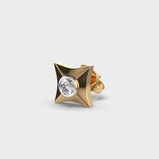 Catchy Dots Men Star Diamond Studs