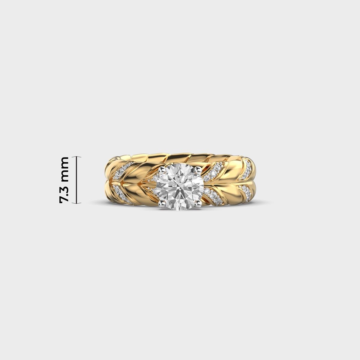 Double Stack Round Diamond Ring - View 5