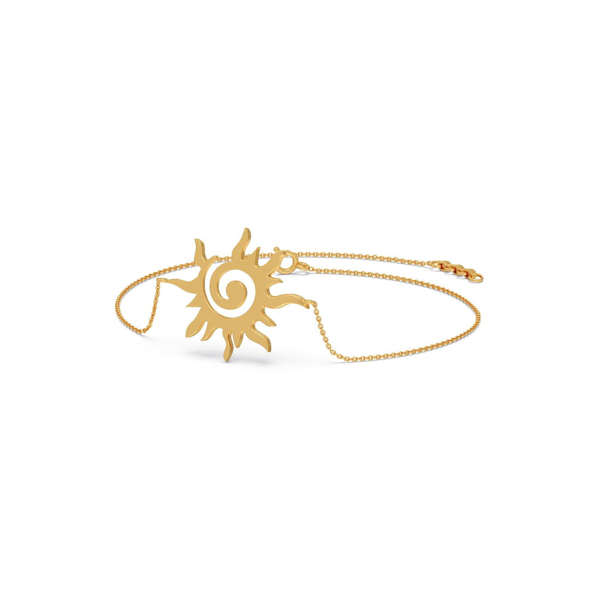 Kinetic Sun Plain Gold Chain Bracelet