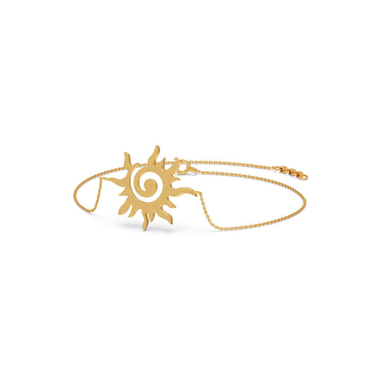 Kinetic Sun Plain Gold Chain Bracelet