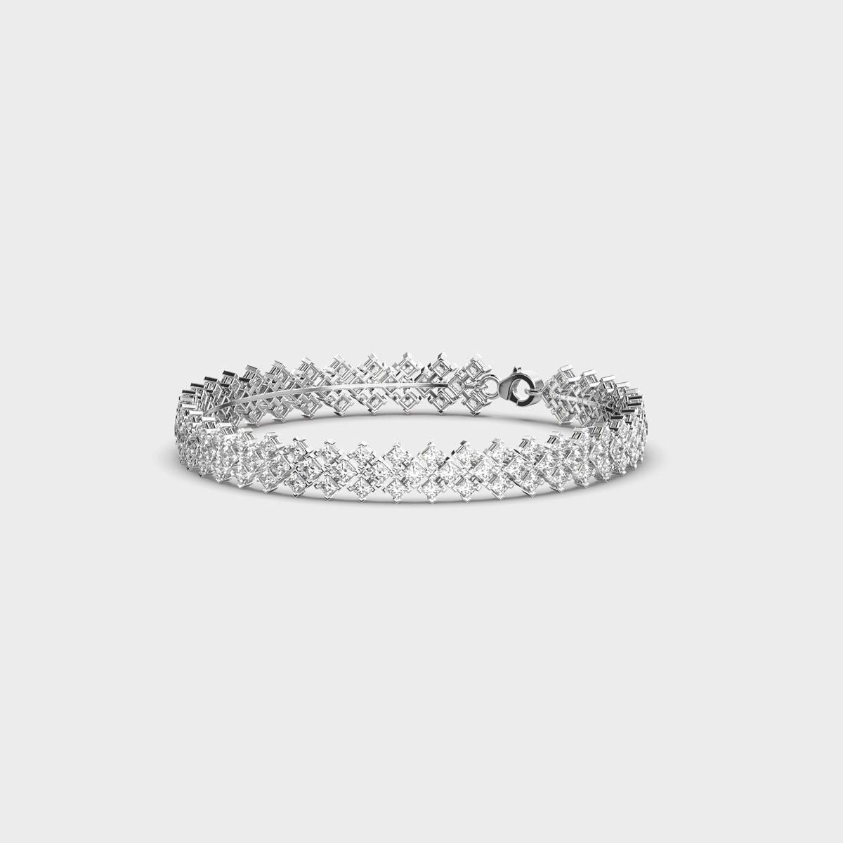 Pear Vine Diamond Link Bracelet