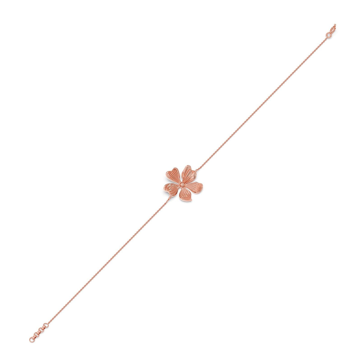 Floret Plain Gold Chain Bracelet