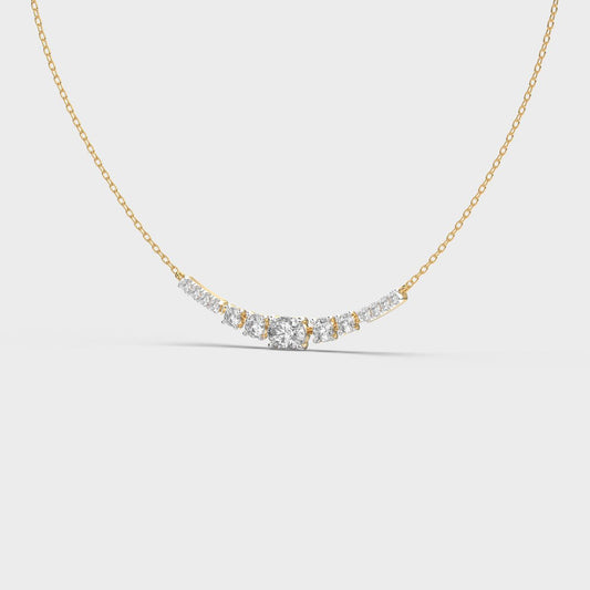 Cascade Curve Diamond Necklace