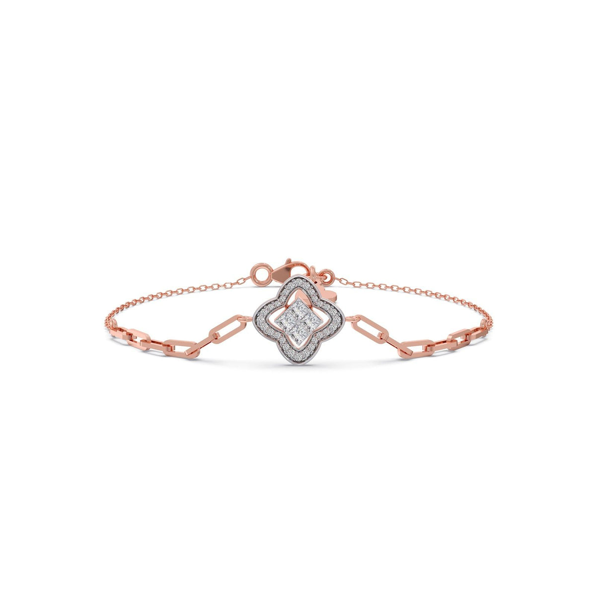 Venetian Clover Diamond Chain Bracelet