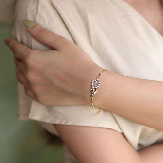 Reef Infinity Knot Diamond Bracelet