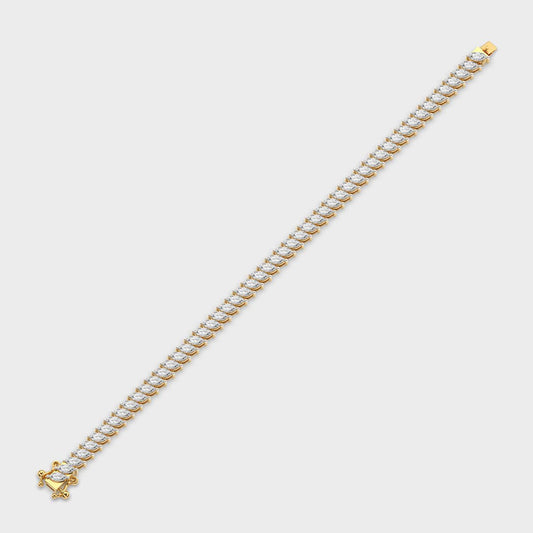 Marquise Laurel Row Diamond Bracelet