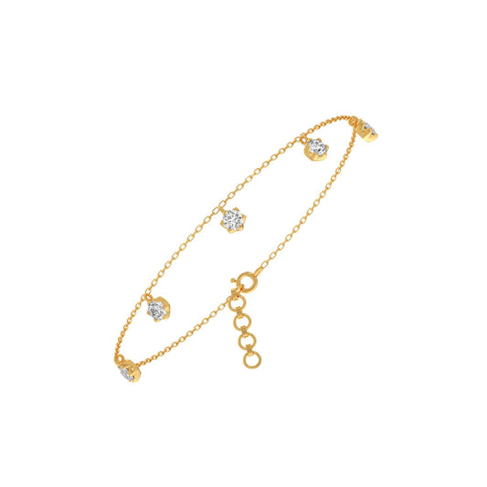 Classic Round Diamond Chain Bracelet