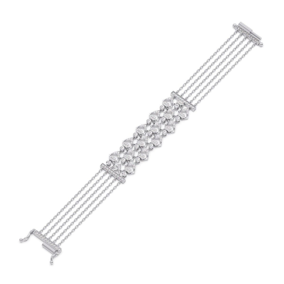 Orluxe Link Diamond Chain Bracelet