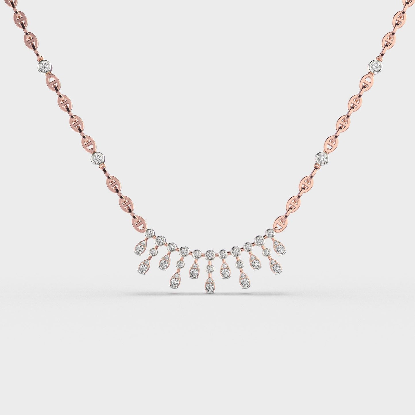 Graceful Fantasy Diamond Necklace