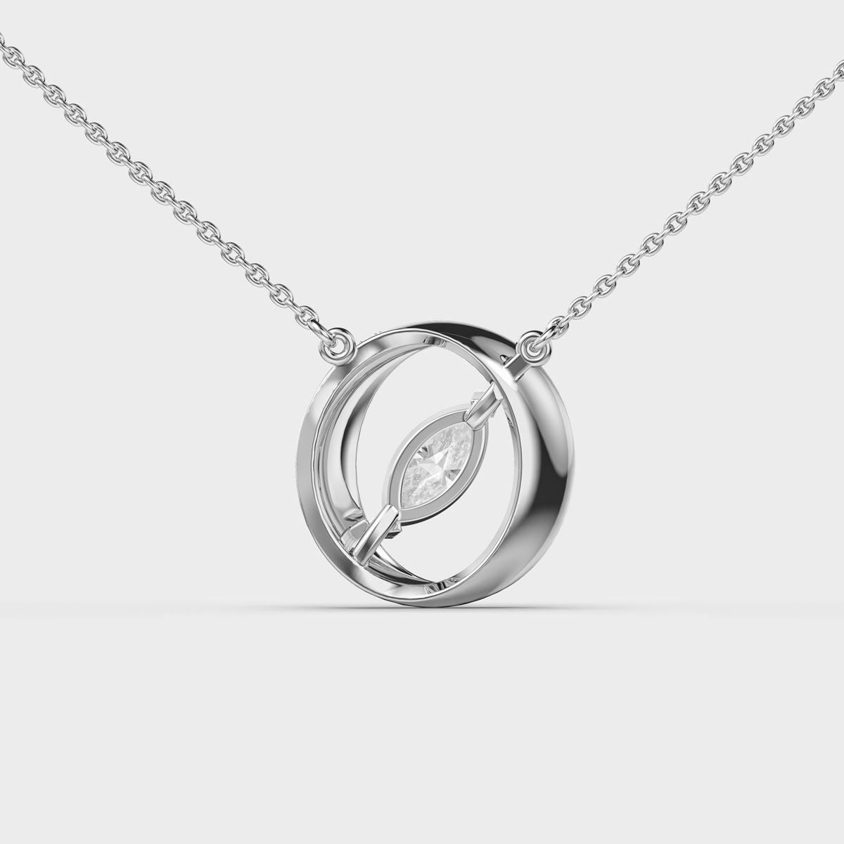 Marquise Orbit Diamond Necklace