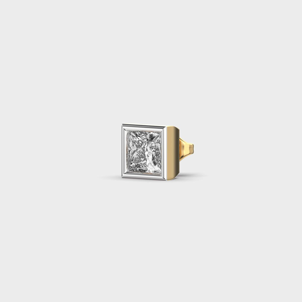 Phantom Princess Cut Diamond Earring For Men