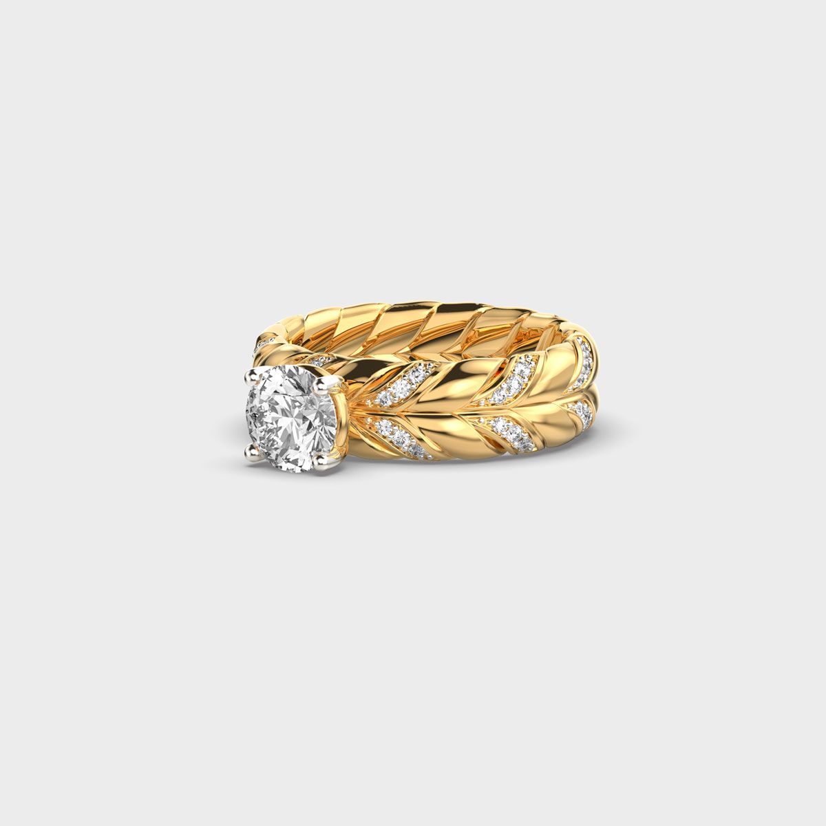 Double Stack Round Diamond Ring - View 11