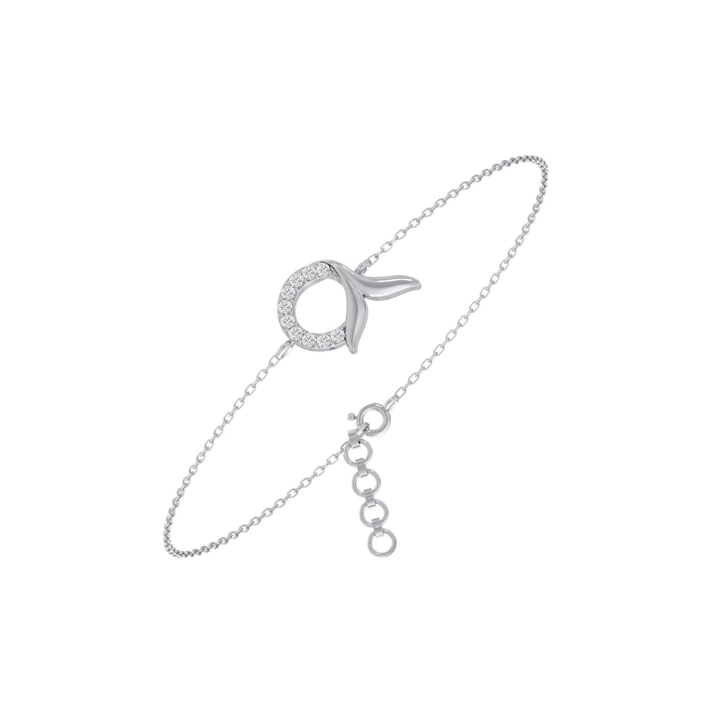 Mermaid Tail Diamond Chain Bracelet