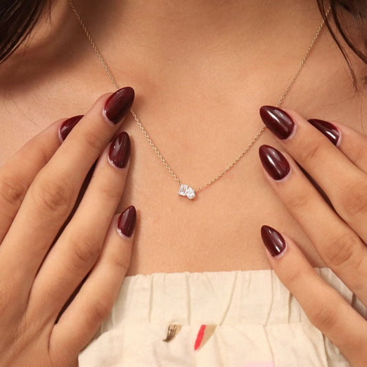 Toi Et Moi Emerald And Pear Necklace