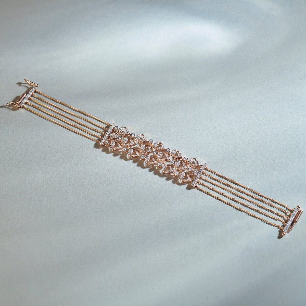 Orluxe Link Diamond Chain Bracelet