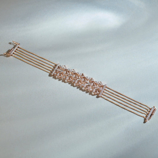 Orluxe Link Diamond Chain Bracelet