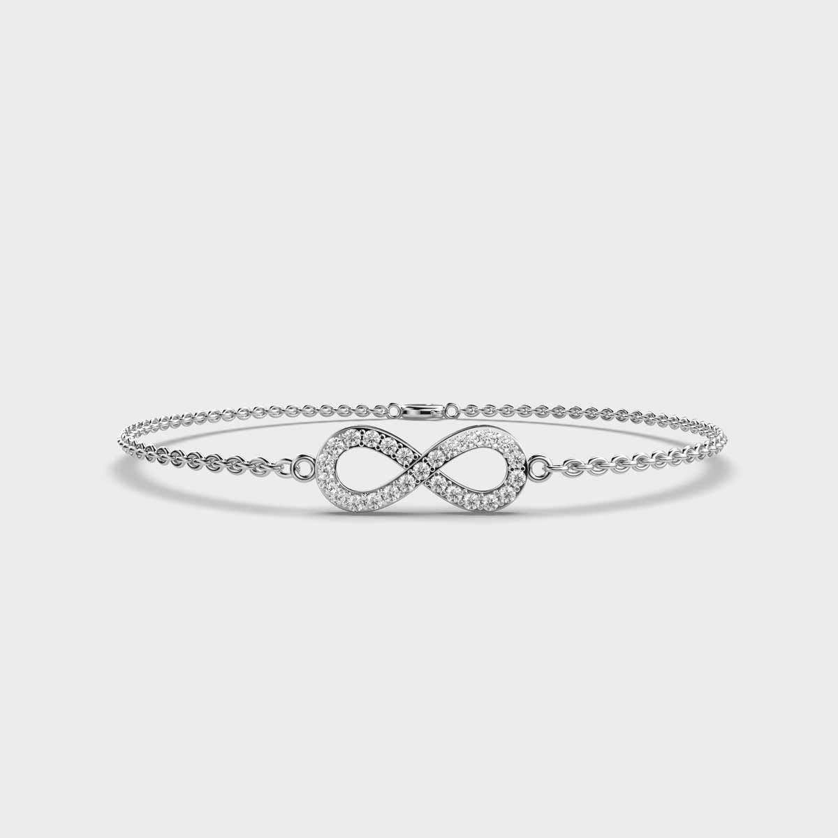 Eternity Glam Diamond Encrusted Chain Bracelet