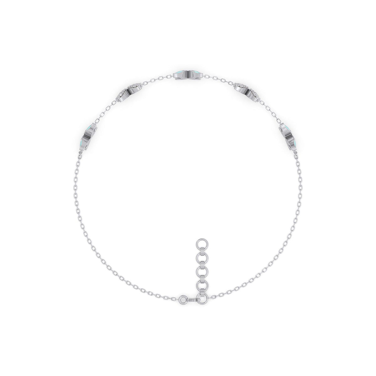 Fleur Butterfly Diamond Chain Bracelet