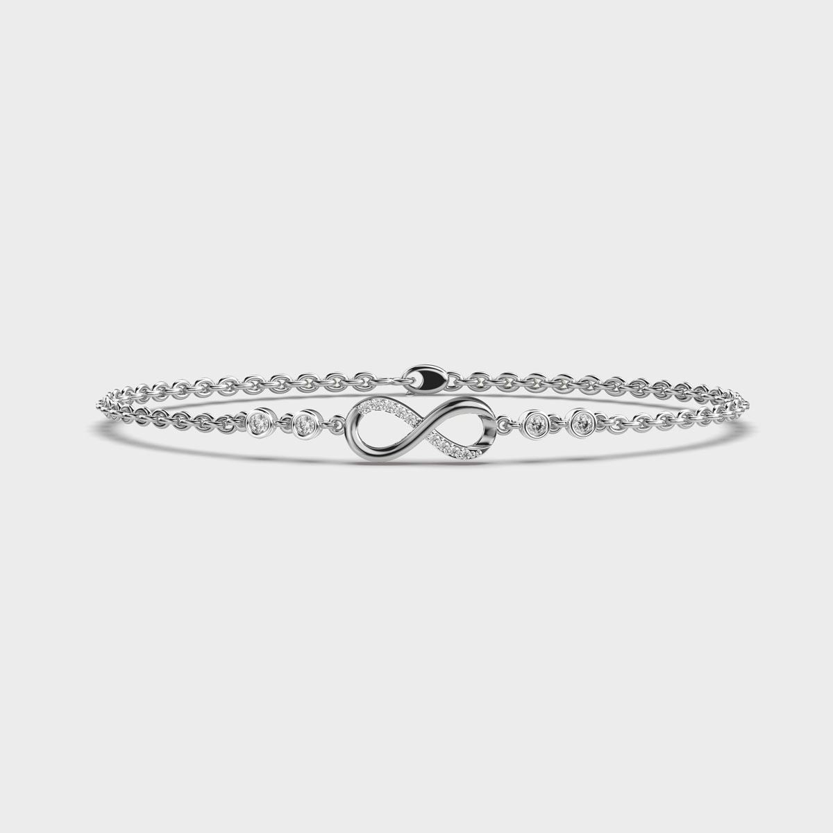 Diamond Encrusted Infinity Bracelet