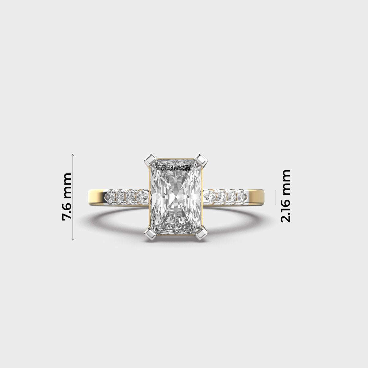 Glory Days Radiant Cut Diamond Ring - View 5