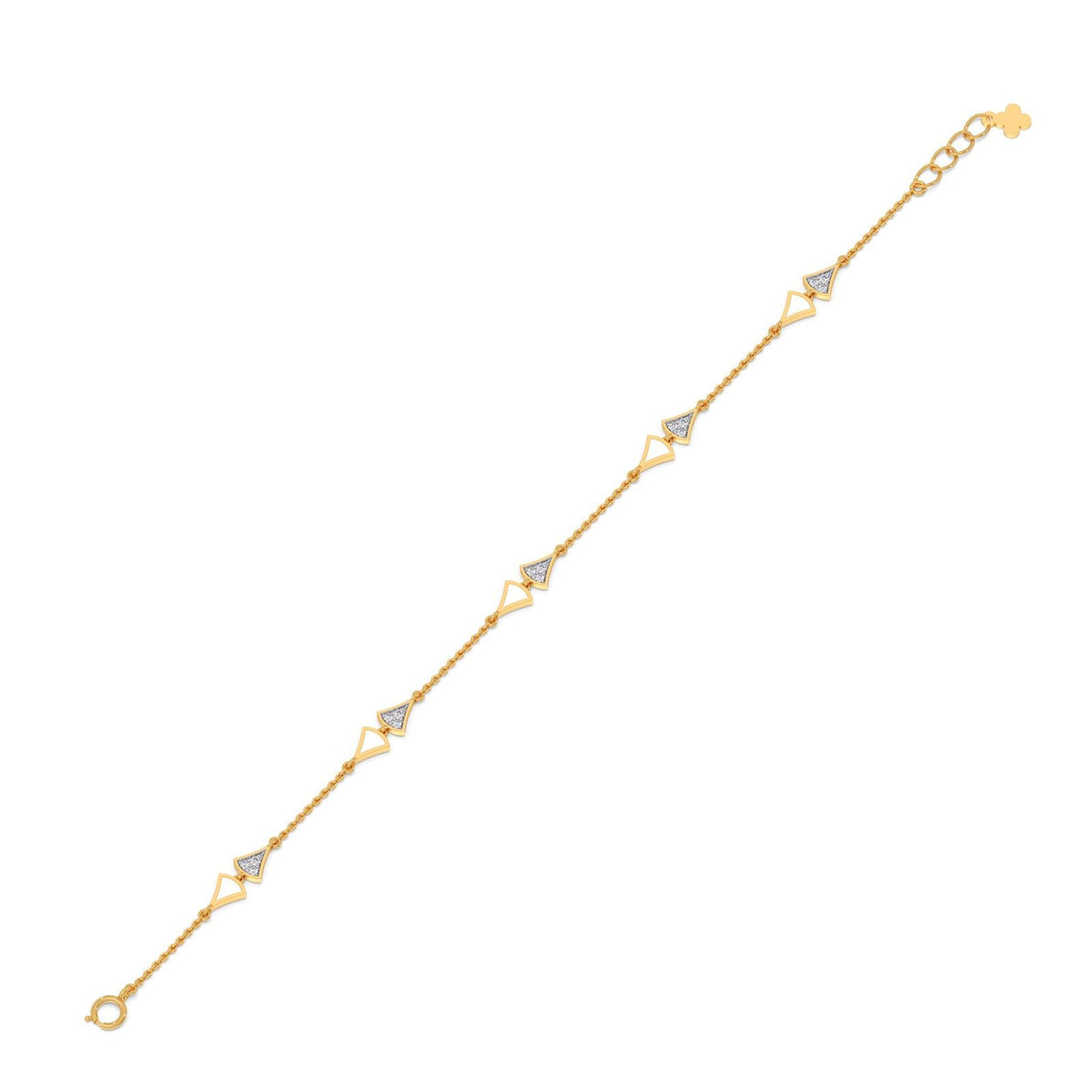Vector Triangle-Link Diamond Chain Bracelet