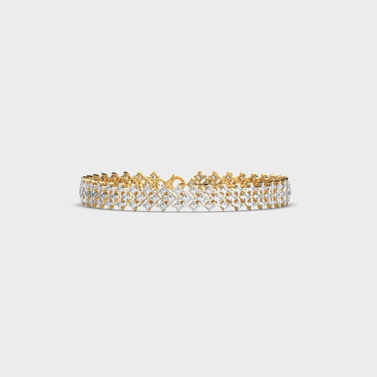 Pear Vine Diamond Link Bracelet