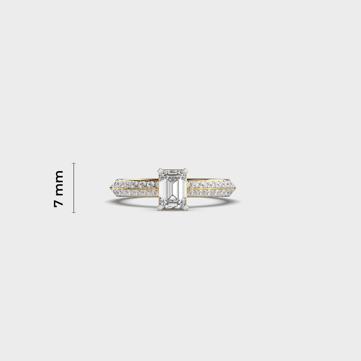 Emerald Essence Diamond Ring - View 5