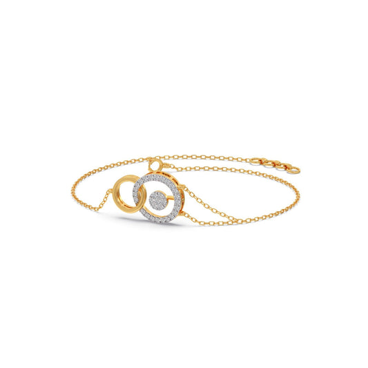 Geo Linked Round Diamond Bracelet