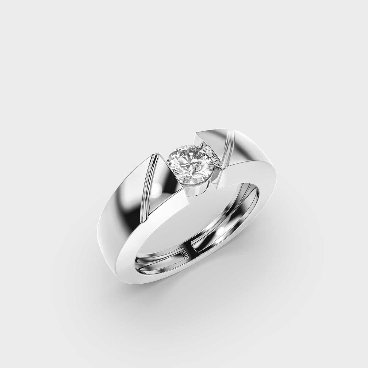 Shining Armour Diamond Band Ring For Men - View 10