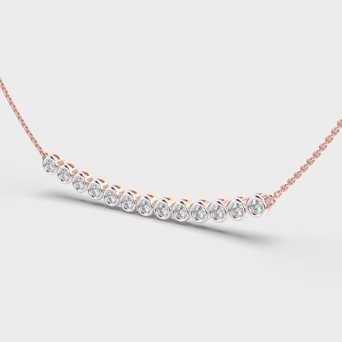 Stellar Stacks Diamond Necklace with Chain