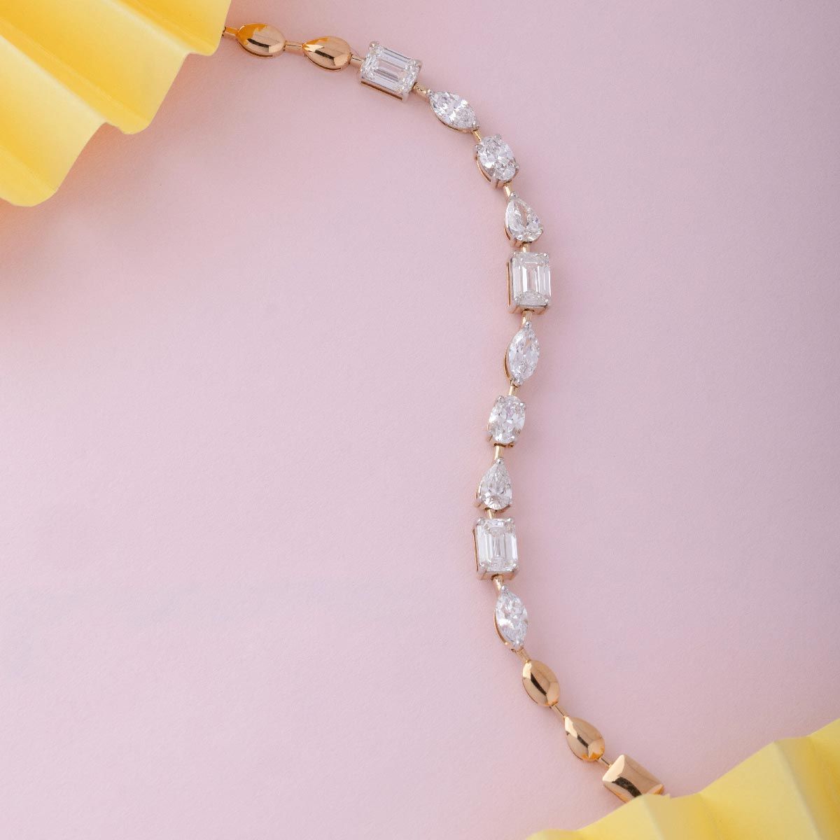 Mixed Diamond Charming Bracelet