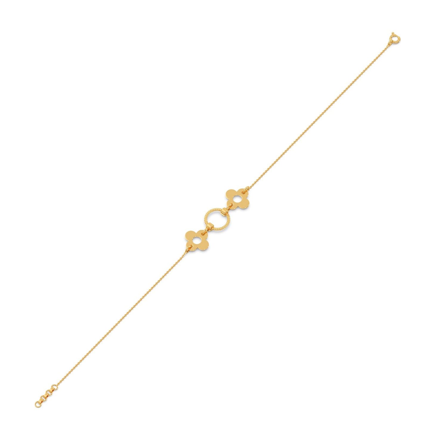 Meadow Loop Plain Gold Chain Bracelet