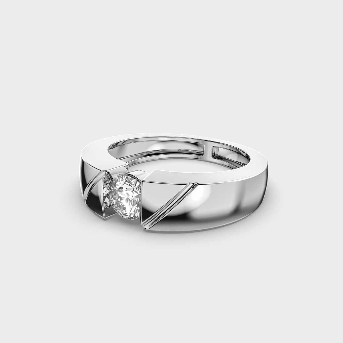 Shining Armour Diamond Band Ring For Men - View 9